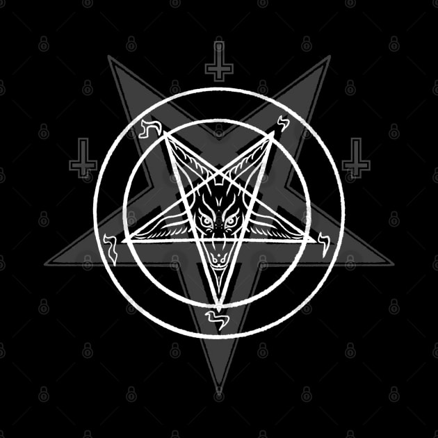 Sigil of Baphomet - Pentagram, Devil, Dark Art, Leviathan, Samael, Lilith, 666 Sticker by SSINAMOON COVEN