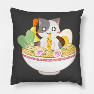 Ramen cat Pillow