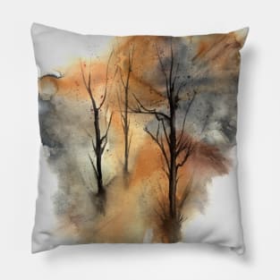 Watercolor Trees 03 Pillow