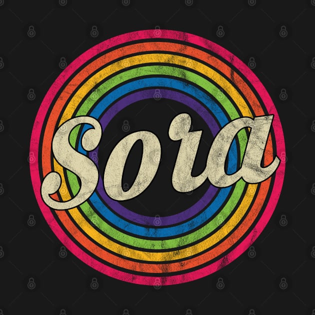 Sora - Retro Rainbow Faded-Style by MaydenArt