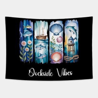 Dockside Vibes Sea Life Tapestry