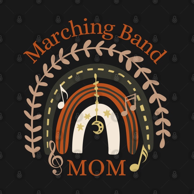 Marching Band Mom Boho Rainbow Music Notes by MalibuSun