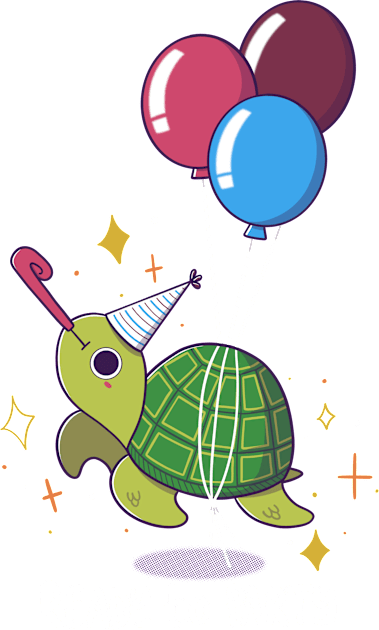 Party Turtle Kids T-Shirt by TaylorRoss1