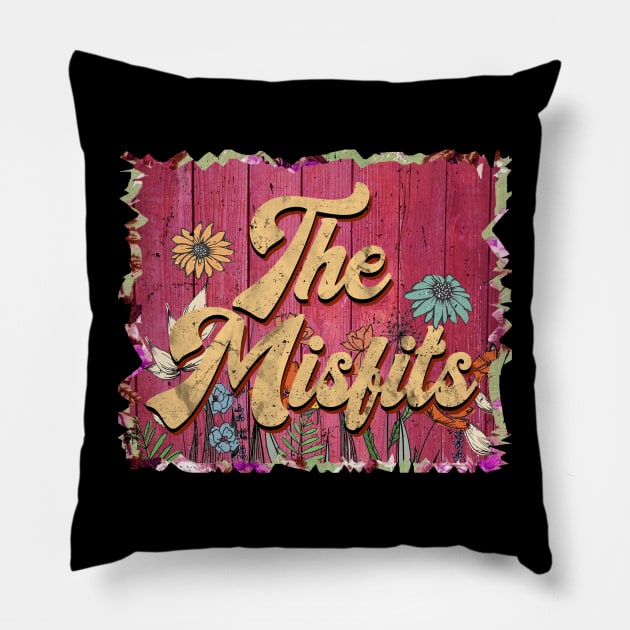 Classic Misfits Personalized Flowers Proud Name Pillow by BilodeauBlue