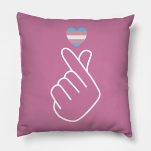 Transgender Pride Flag Korean Love Sign Pillow