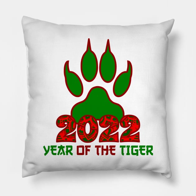 Chinese Zodiac Tiger 2022 - Perfect Year of the Tiger Design Pillow by Printofi.com