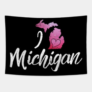 I Love Michigan Tapestry