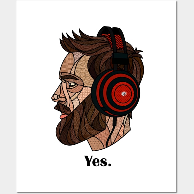 Funny Chad Yes - Yes Chad Meme - Yes Face Meme | Poster