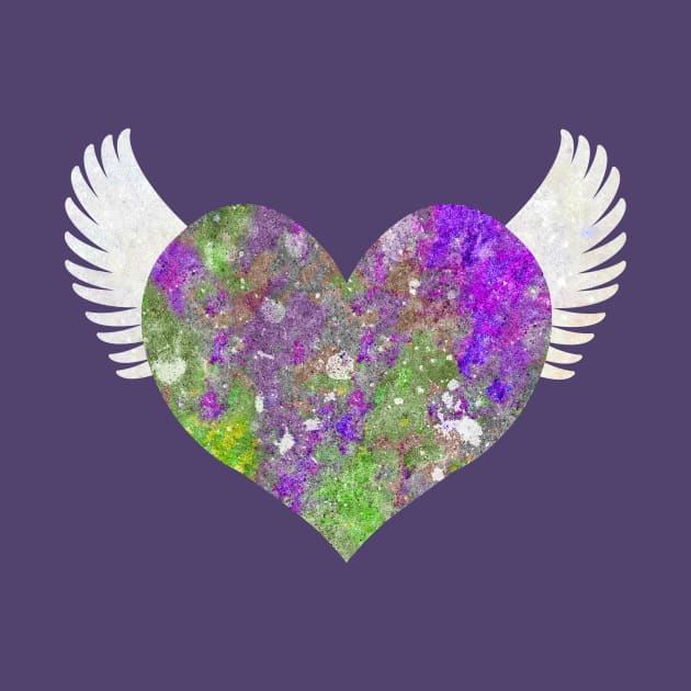 Stone Heart - Purple and Green by RawSunArt