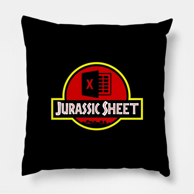 Jurassic Sheet Pillow by Peachy T-Shirts