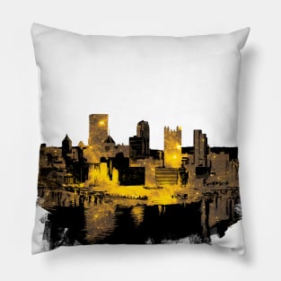 Pittsburgh Skyline Nebula Pillow