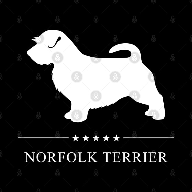 Norfolk Terrier Dog White Silhouette by millersye