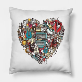 Music is my heart Pillow