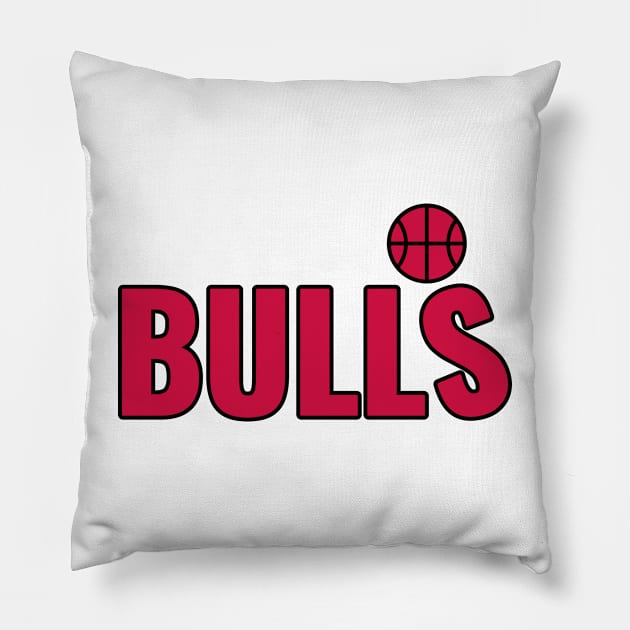 bulls basketball Pillow by ALSPREYID