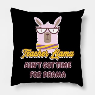 Teacher Llama funny saying Pillow