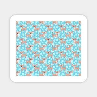 Chihuahua Blue Star Pattern Magnet