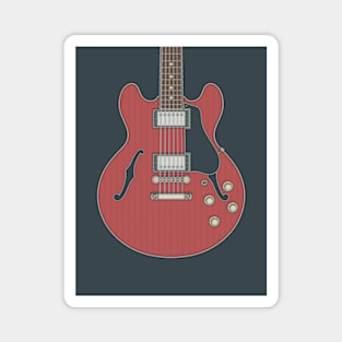 Iconic 339 Hollow Body Guitar Magnet