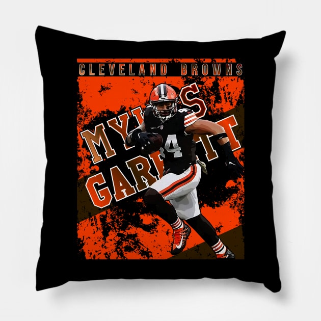 Myles garrett | Cleveland browns Pillow by Aloenalone