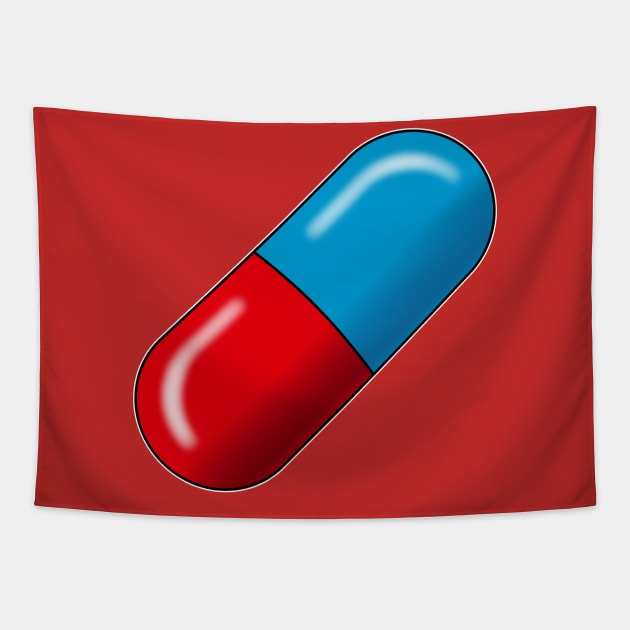 Good pill / bad pill Tapestry by triggerleo