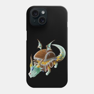 Kawaii Treasure Chest Dragon - Without Background Phone Case