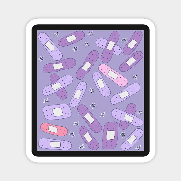 Purple and Pink Bandages Magnet by FrostedSoSweet