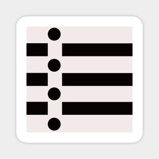 simple geometric monochrome abstract pattern Magnet