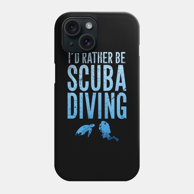 I'd rather be scuba diving Phone Case by captainmood