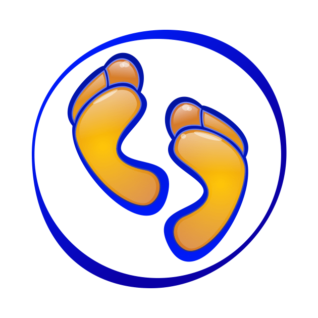Golden Feet - Barefoot Running by sketchtodigital