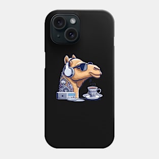 A camel listening to music Phone Case