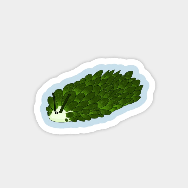 Leaf Sheep Sea Slug Magnet by Moopichino
