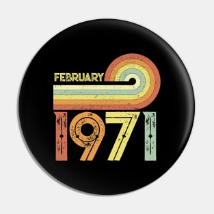 Vintage February 1971 Birthday Pin