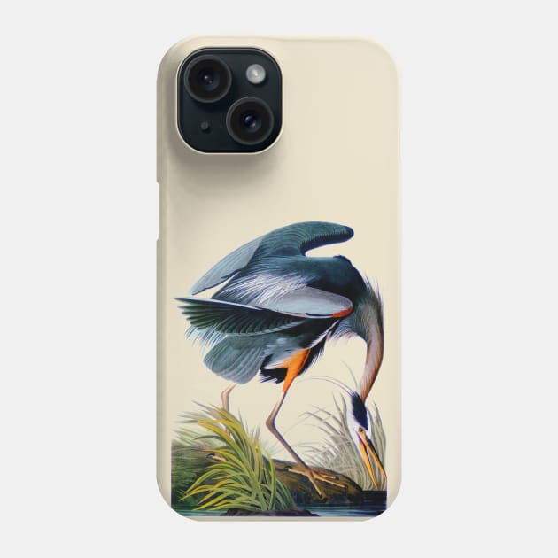 Audubon Great Blue Heron Phone Case by Dystopianpalace