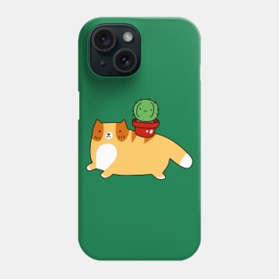 Orange Tabby and Cactus Phone Case