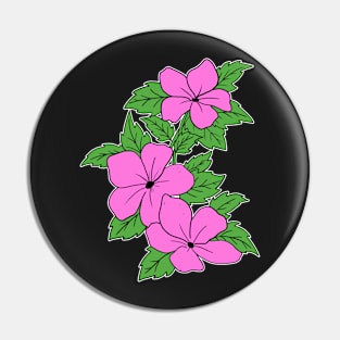 Pink Cherry Blossom Hand Drawn Gardening Gift Pin