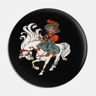 Women riding horse. Pin