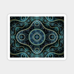 Mystical Grand Royal Julian Fractal Mandala Art Magnet