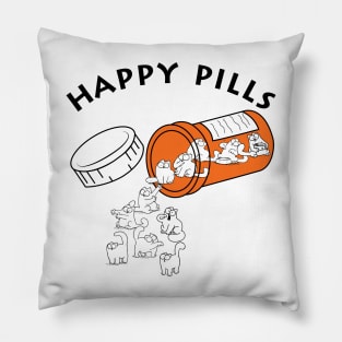 Simons Cat Happy Pills, For Men Funny Happy Pills Simons Cat Pillow