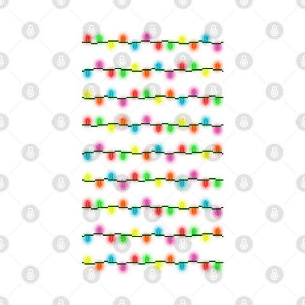 String of Pixel Glowing Christmas Lights Pattern (White) by gkillerb