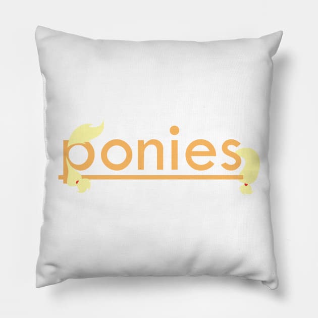 Ponies Typography - Applejack Pillow by Hyper Dash