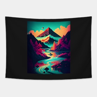 Mountain Scene Tapestry