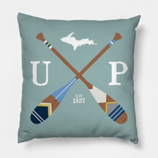 Paddle UP, Upper Peninsula Painted Oars Pillow