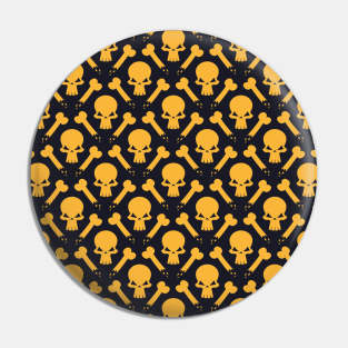 Yellow Skeleton Soldier Pattern Pin