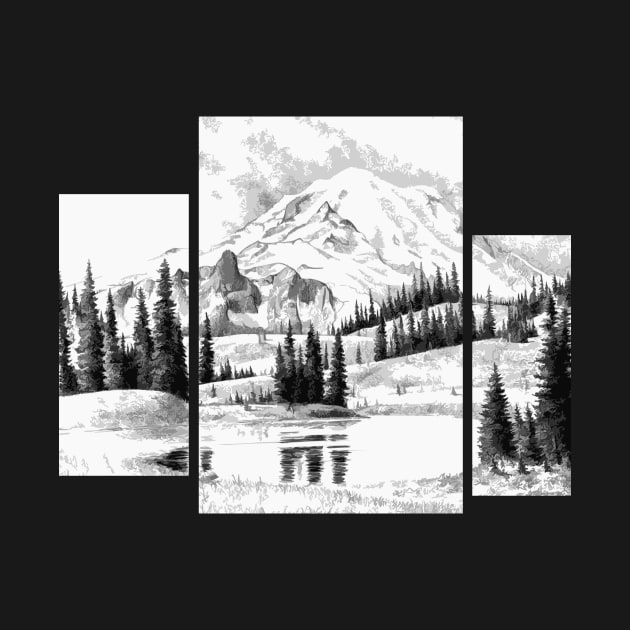 Mountain - black & white by valsymot
