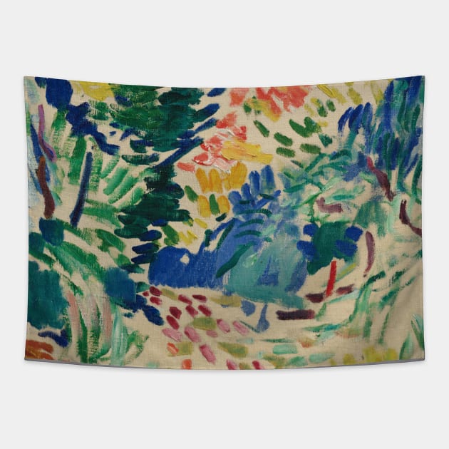 Henri Matisse - Landscape At Collioure - Exhibition Poster Poster Tapestry by studiofrivolo