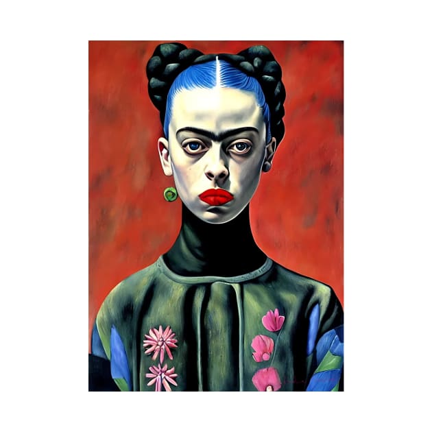 "A painting of "billie e" by Frida Kahlo" by And-e Warhol