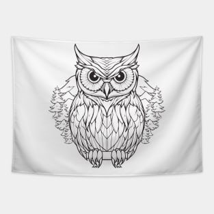 Owl Bird Animal Freedom World Wildlife Wonder Vector Graphic Tapestry