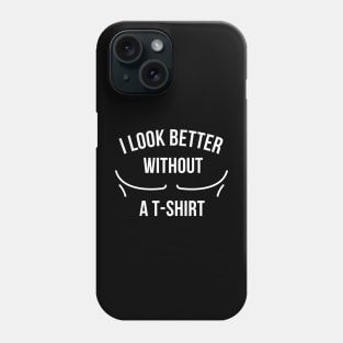 Gym quote white text Phone Case