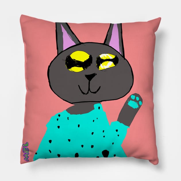 Super Scribble Pillow by Irina's Family Art Circle 