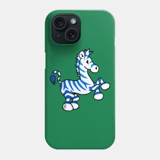 Blue zebra Phone Case