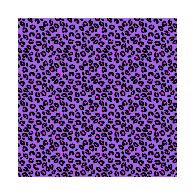 Bright Purple Leopard Spots Animal Print Pattern by podartist